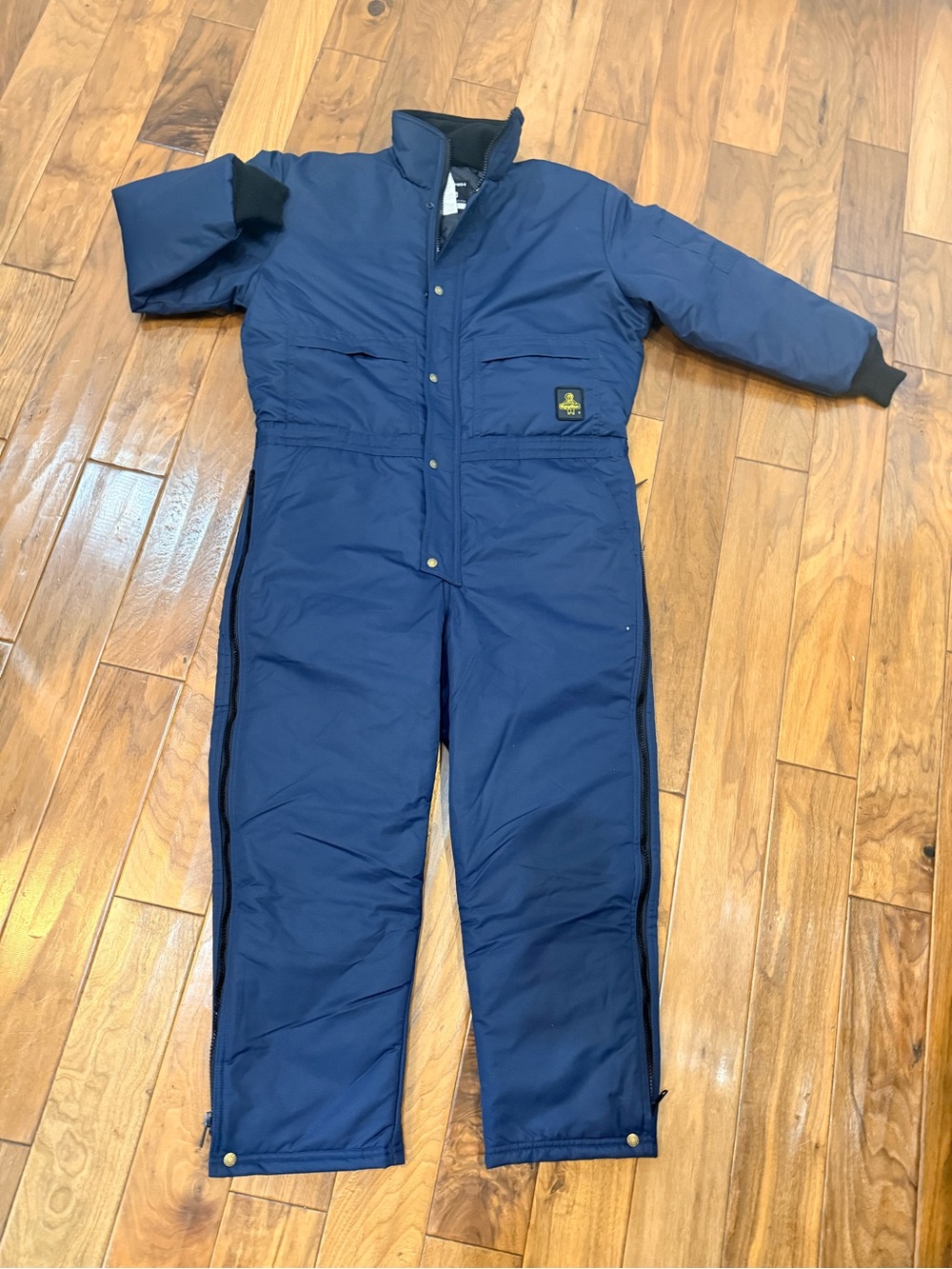 Insulated Navy One-Piece Men’s Snow Suit - Heavyweight Winter Bodysuit